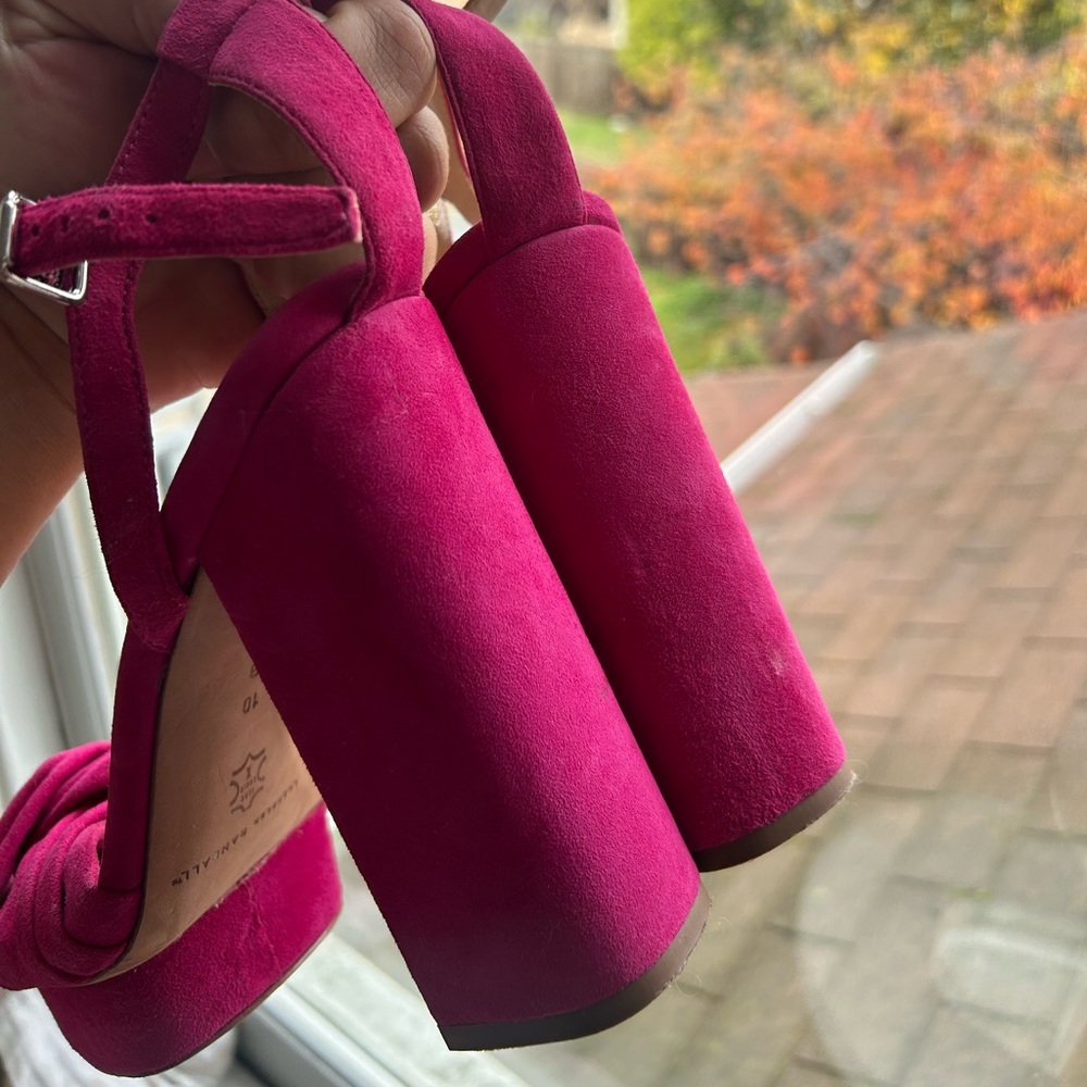 Loeffler Randall pink suede Arabella heels - Picture 4 of 8